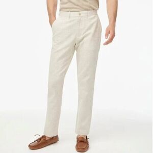 j.crew bh747 Straight-fit Linen-cotton Blend Pant For Men size 34/30 NWT